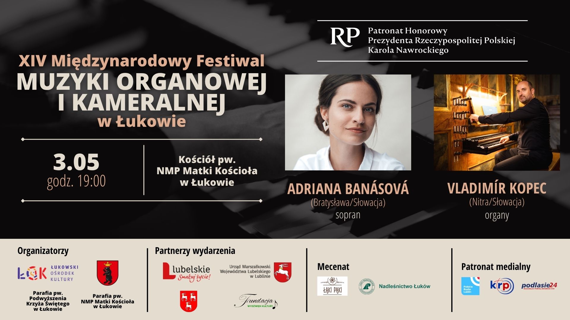 Festiwal organowy: Słowacki duet zagra 3 maja